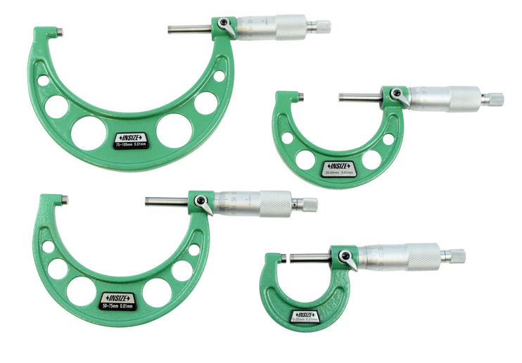 Insize Metric Outside Micrometer Set 0-300mm Range Series 3203-3012A