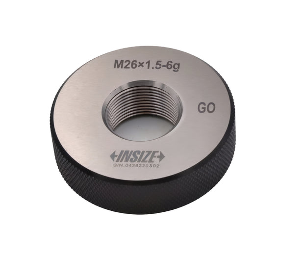 Insize Metric Fine Thread Ring Gauge GO M26 x 1.5 Class 6g Series 4129-26R