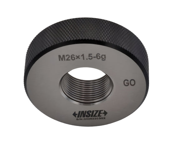 Insize Metric Fine Thread Ring Gauge GO M26 x 1.5 Class 6g Series 4129-26R