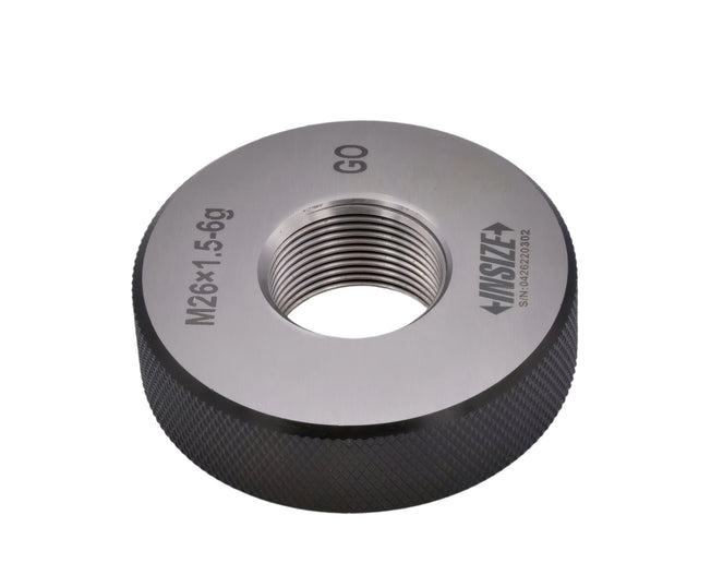 Insize Metric Fine Thread Ring Gauge GO M26 x 1.5 Class 6g Series 4129-26R