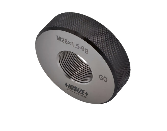 Insize Metric Fine Thread Ring Gauge GO M26 x 1.5 Class 6g Series 4129-26R