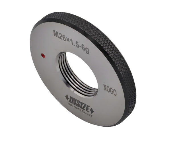 Insize Metric Fine Thread Ring Gauge NOGO M26 x 1.5 Class 6g Series 4129-26RN