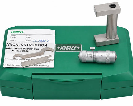 Insize 3222-25 Tubular Inside Micrometer 2"–2.5" Range 0.001" Graduation - INSIZE Australia