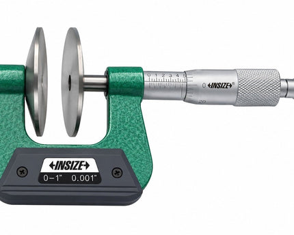INSIZE 3289-1 Large Disc Micrometer 0–1" Range 0.001" Graduation - INSIZE Australia