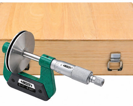 INSIZE 3289-1 Large Disc Micrometer 0–1" Range 0.001" Graduation - INSIZE Australia