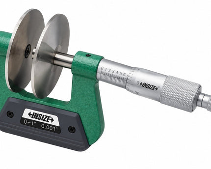 INSIZE 3289-1 Large Disc Micrometer 0–1" Range 0.001" Graduation - INSIZE Australia