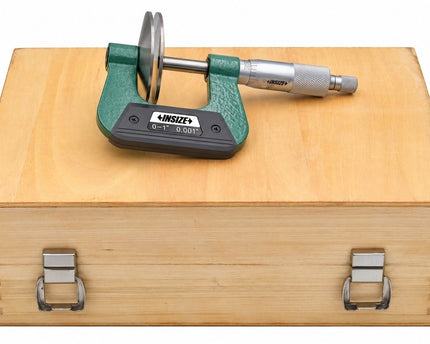 INSIZE 3289-1 Large Disc Micrometer 0–1" Range 0.001" Graduation - INSIZE Australia