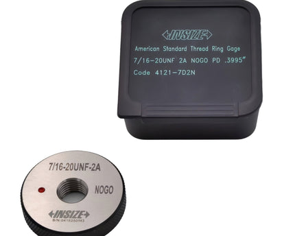 Insize American Standard Thread Ring Gauge 7/16-20 UNF Class 2A NOGO Series 4121-7D2N - INSIZE Australia