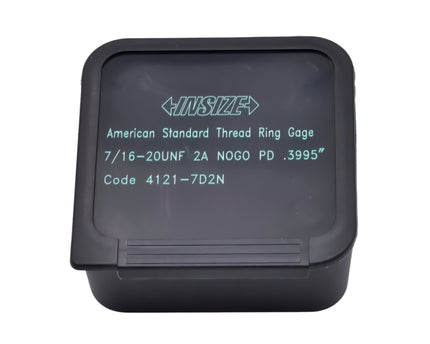 Insize American Standard Thread Ring Gauge 7/16-20 UNF Class 2A NOGO Series 4121-7D2N - INSIZE Australia