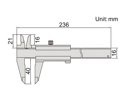 Insize Anti Magnetic Vernier Caliper 0-150mm Range Series 1224-150A - INSIZE Australia