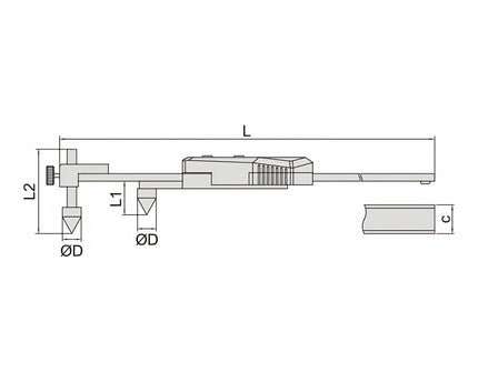 INSIZE Measuring Equipment Insize Digital Back-Jaw Caliper 10-200mm/0.4-8" Range Series 1177-200
