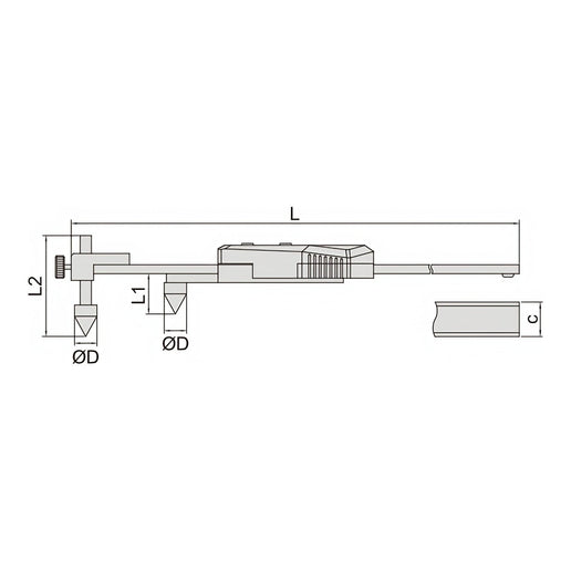 INSIZE Measuring Equipment Insize Digital Back-Jaw Caliper 10-200mm/0.4-8" Range Series 1177-200