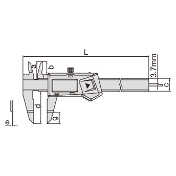 INSIZE Measuring Equipment Insize Digital Blade Caliper 0-200mm / 0-8" Range Series 1188-200A