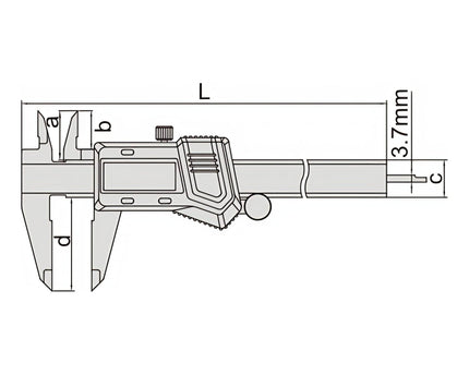 INSIZE Measuring Equipment Insize Digital Caliper 0-300mm/0-12" Range Series 1114-300A