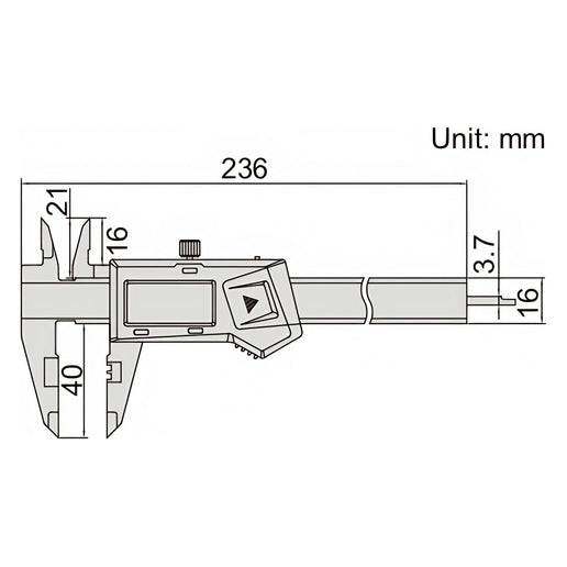 INSIZE Measuring Equipment Insize Digital Crimp Height Caliper 0-150mm/0-6" Range Series 1165-150A