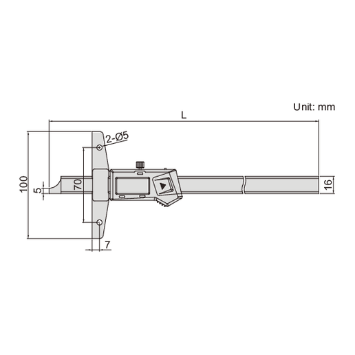 INSIZE Measuring Equipment Insize Digital Depth Gauge 0-200mm / 0-8" Range Series 1147-200