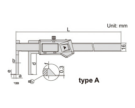INSIZE Measuring Equipment Insize Digital Inside Groove Caliper 11-150mm x 0.01mm Range Series 1520-150