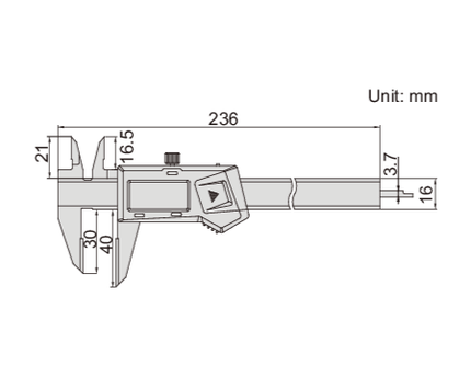 INSIZE Measuring Equipment Insize Digital Scribing Caliper 0-150mm/0-6" Range Series 1166-150A