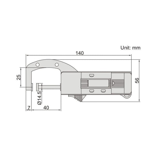 INSIZE Measuring Equipment Insize Digital Snap Gauge 0-25mm/0-1" Range Series 2167-25