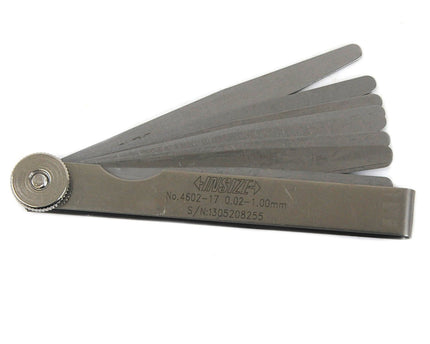 INSIZE Measuring Equipment Insize Feeler Gauge 17pc Set 0.02-1mm Range Set 4602-17
