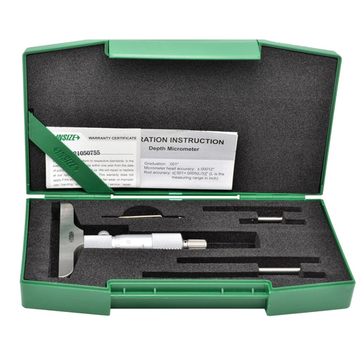 INSIZE Measuring Equipment Insize Imperial Depth Micrometer 0-4" Range Series 3240 - 4