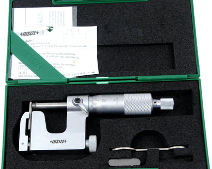 INSIZE Micrometer Insize Interchangeable Anvil Micrometer 0-25mm Range Series 3262-25A