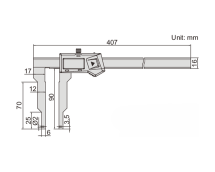 INSIZE Measuring Equipment Insize Interchangeable Point Digital Caliper Range Series 1124-300A