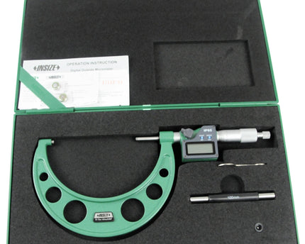 INSIZE Manufacturing Insize IP65 Digital Outside Micrometer 100-125mm / 4-5" Range Series 3108-125A
