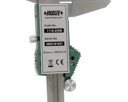 INSIZE Measuring Equipment Insize IP57 Digital Caliper 0-200mm/0-8" Range Series 1118-200B