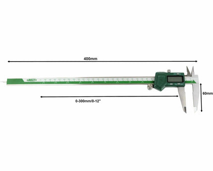 INSIZE Measuring Equipment Insize Left Hand Digital Caliper 0-300mm/0-12" Range Series 1130-300