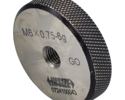 INSIZE Manufacturing Insize GO Thread Ring Gauge M6X0.75 Series 4129-6L