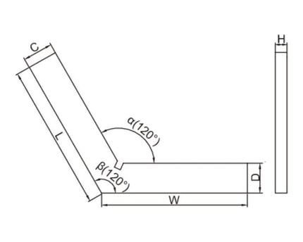 INSIZE Measuring Equipment Insize 120° Square Range 200x200mm Series 4706-1200