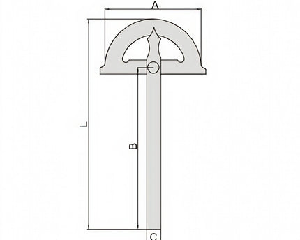INSIZE Measuring Equipment Insize 180° Protractor 150x200mm Range Series 4799-1150