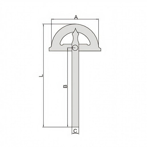 INSIZE Measuring Equipment Insize 180° Protractor 200x300mm Range Series 4799-1200