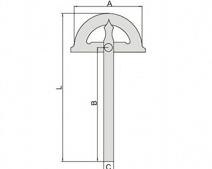 INSIZE Measuring Equipment Insize 180° Protractor 300x500mm Range Series 4799-1300