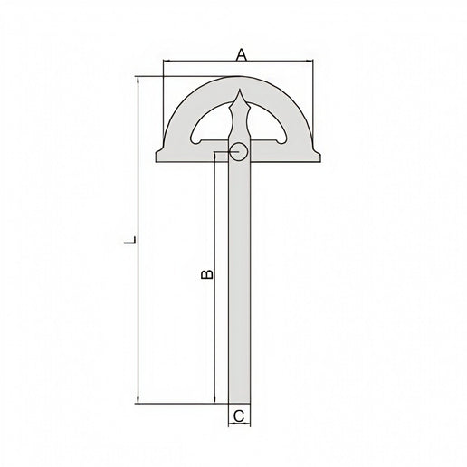 INSIZE Measuring Equipment Insize 180° Protractor 80x120mm Range Series 4799-180