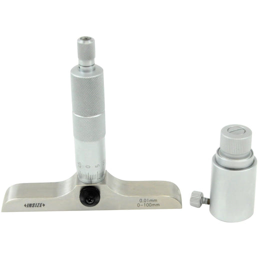 INSIZE Measuring Equipment Insize 4pc Metric Depth Micrometer 0-100mm Range Series 3241-100