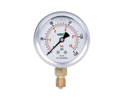 INSIZE MEASURING EQUIPMENT Insize Bourdon Tube Pressure Gauge 1/4NPT 0–10 Bar Series 5201-63N2Y10