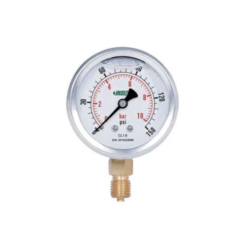 INSIZE MEASURING EQUIPMENT Insize Bourdon Tube Pressure Gauge 1/4NPT 0–10 Bar Series 5201-63N2Y10