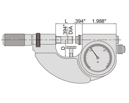 INSIZE Measuring Equipment Insize Dial Snap Gauge 0-1" Range Series 3334-1