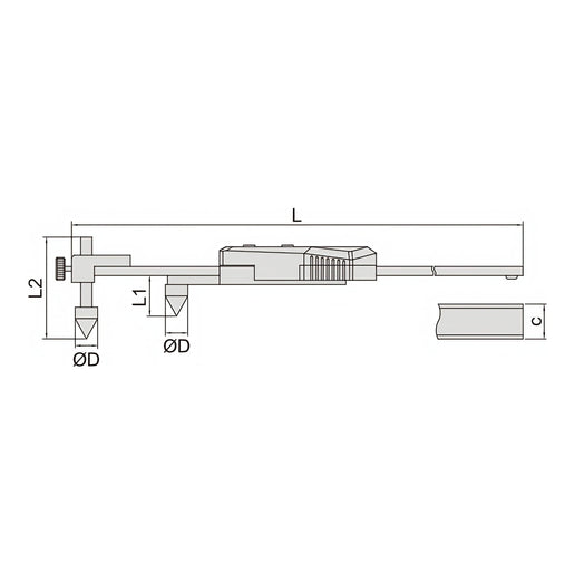 INSIZE Measuring Equipment Insize Digital Back-Jaw Caliper 10-200mm/0.4-8" Range Series 1177-200