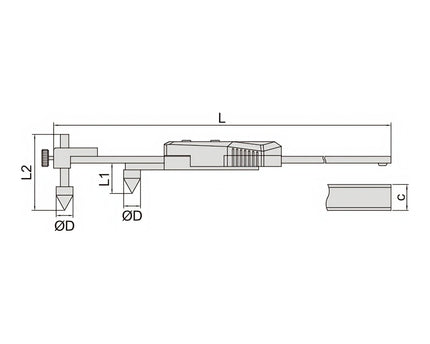 INSIZE Measuring Equipment Insize Digital Back-Jaw Caliper 10-300mm/0.4-12" Range Series 1177-300
