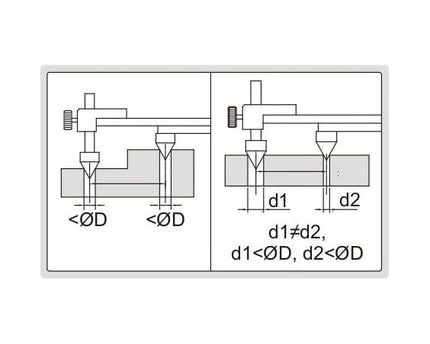 INSIZE Measuring Equipment Insize Digital Back-Jaw Caliper 10-300mm/0.4-12" Range Series 1177-300
