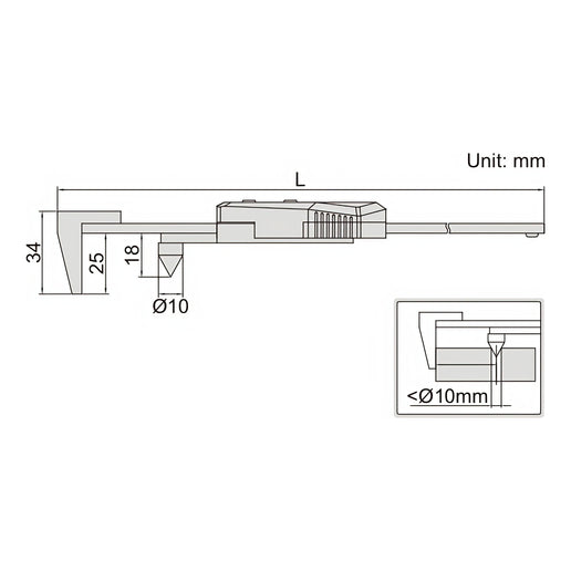 INSIZE MEASURING EQUIPMENT Insize Digital Back-Jaw Edge to Center Caliper Range Series 1524-200