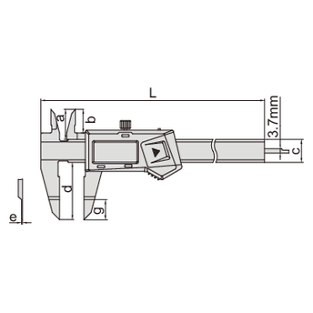 INSIZE Measuring Equipment Insize Digital Blade Caliper 0-200mm / 0-8" Range Series 1188-200A