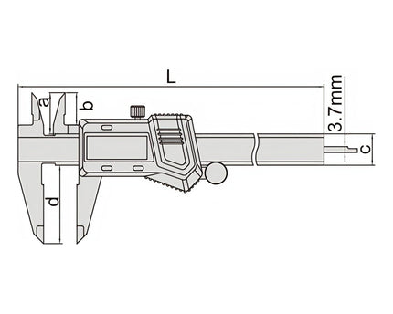INSIZE Measuring Equipment Insize Digital Caliper 0-150mm/0-6" Range Series 1114-150A