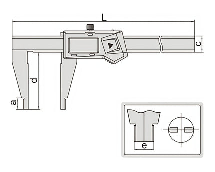 INSIZE Measuring Equipment Insize Digital Caliper 0-300mm/0-12" Range Series 1170-300
