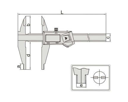 INSIZE Measuring Equipment Insize Digital Caliper 0-300mm/0-12" Range Series 1171-306