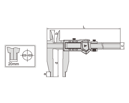 INSIZE Measuring Equipment Insize Digital Caliper 0-500mm / 0-20" Range Series 1136-503