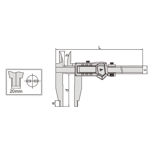 INSIZE Measuring Equipment Insize Digital Caliper 0-500mm / 0-20" Range Series 1136-503